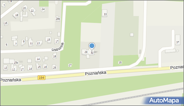 Jerzykowo, Poznańska, 31, mapa Jerzykowo