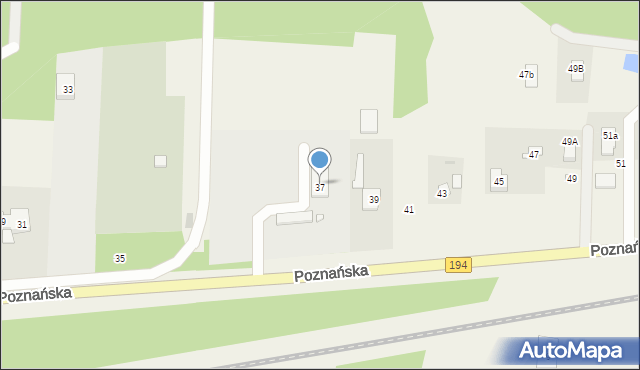 Jerzykowo, Poznańska, 37, mapa Jerzykowo