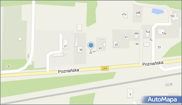 Jerzykowo, Poznańska, 41, mapa Jerzykowo