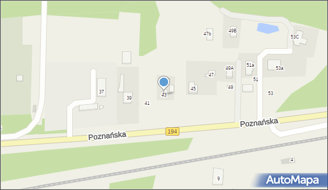 Jerzykowo, Poznańska, 43, mapa Jerzykowo
