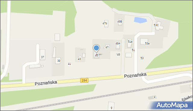 Jerzykowo, Poznańska, 45, mapa Jerzykowo