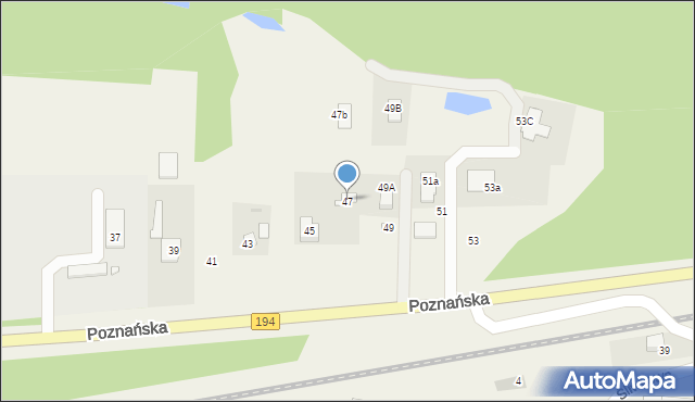 Jerzykowo, Poznańska, 47, mapa Jerzykowo