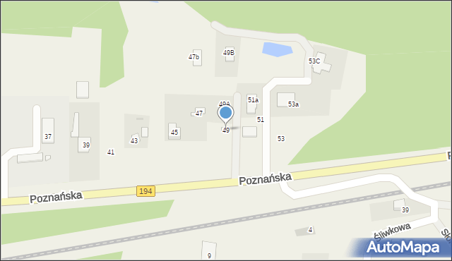 Jerzykowo, Poznańska, 49, mapa Jerzykowo