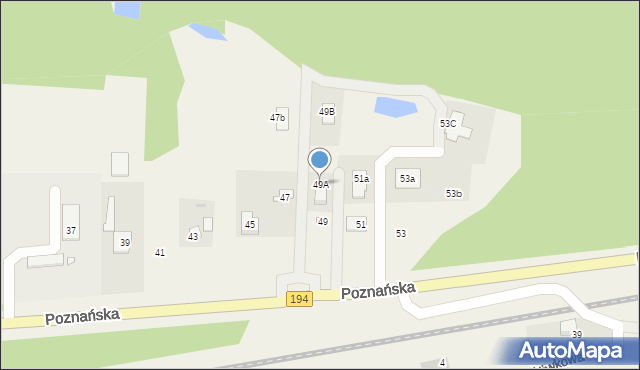 Jerzykowo, Poznańska, 49A, mapa Jerzykowo
