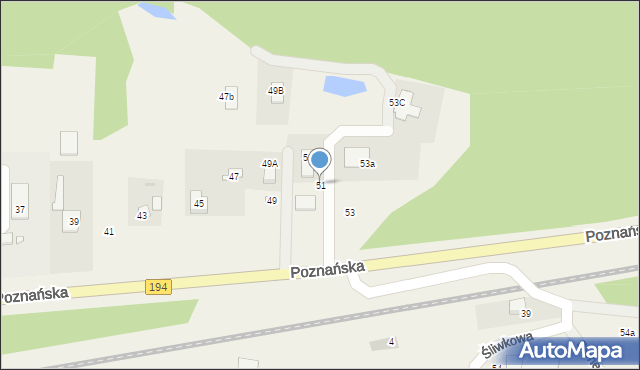 Jerzykowo, Poznańska, 51, mapa Jerzykowo