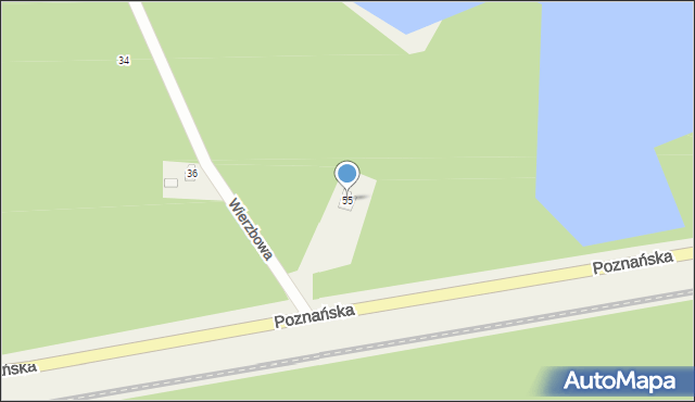 Jerzykowo, Poznańska, 55, mapa Jerzykowo