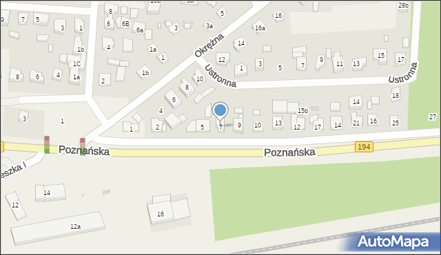 Jerzykowo, Poznańska, 7, mapa Jerzykowo