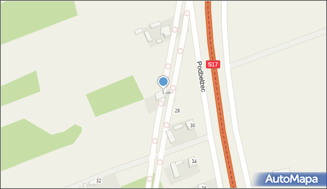 Jeziernia, Podbełżec, 26, mapa Jeziernia