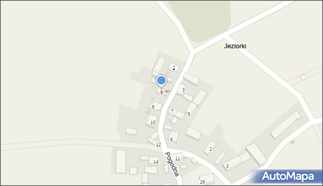 Jeziorki, Pogodna, 6, mapa Jeziorki