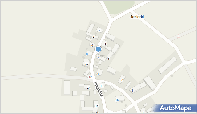 Jeziorki, Pogodna, 7, mapa Jeziorki