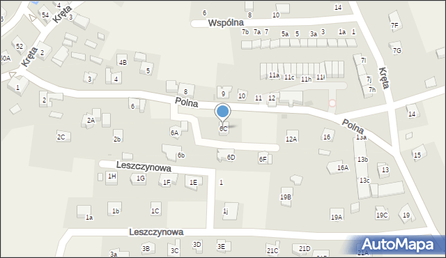 Jeżów Sudecki, Polna, 6C, mapa Jeżów Sudecki