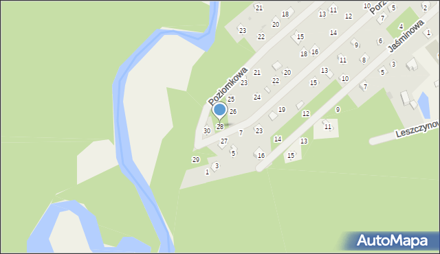 Joachimów-Mogiły, Porzeczkowa, 28, mapa Joachimów-Mogiły