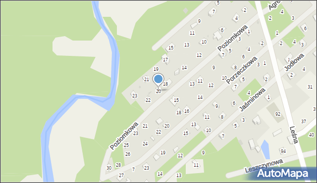 Joachimów-Mogiły, Poziomkowa, 20, mapa Joachimów-Mogiły