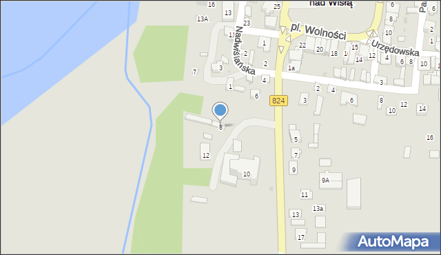 Józefów nad Wisłą, Powstańców, 8, mapa Józefów nad Wisłą