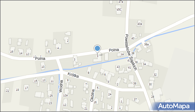Kadłub, Polna, 1, mapa Kadłub
