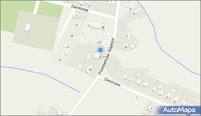 Kadłub, Powstańców Śląskich, 3c, mapa Kadłub