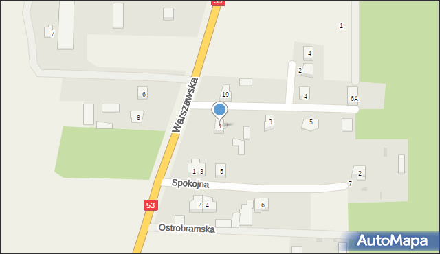 Kadzidło, Pogodna, 1, mapa Kadzidło