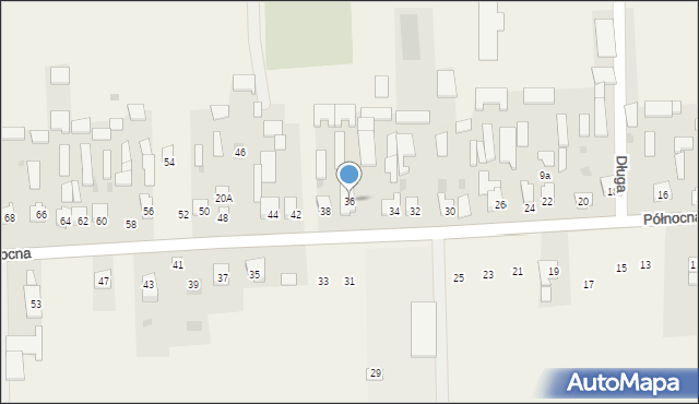 Kąkolewnica, Północna, 36, mapa Kąkolewnica