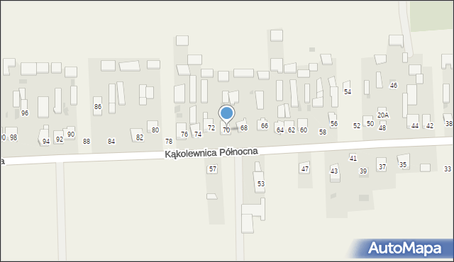 Kąkolewnica, Północna, 70, mapa Kąkolewnica