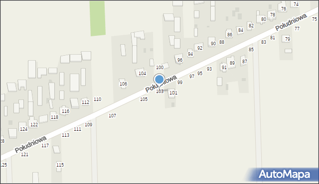 Kąkolewnica, Południowa, 103, mapa Kąkolewnica