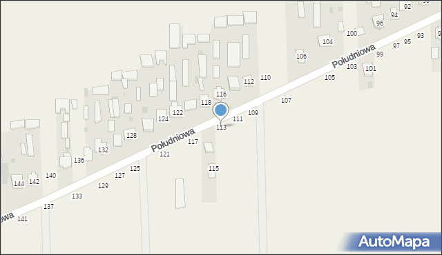 Kąkolewnica, Południowa, 113, mapa Kąkolewnica