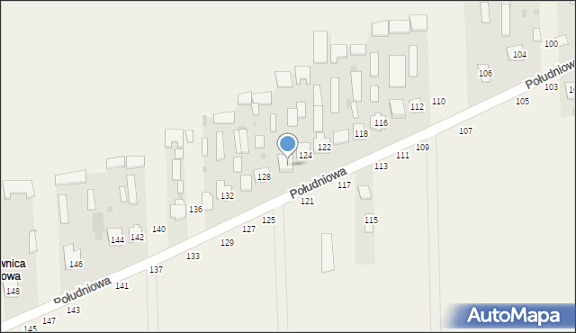 Kąkolewnica, Południowa, 126, mapa Kąkolewnica