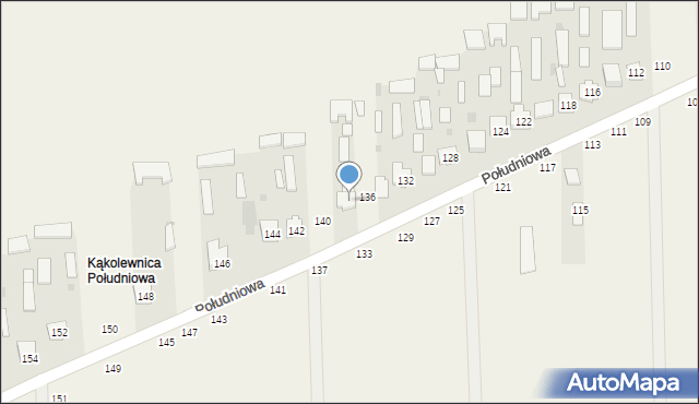 Kąkolewnica, Południowa, 138, mapa Kąkolewnica