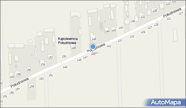 Kąkolewnica, Południowa, 143, mapa Kąkolewnica