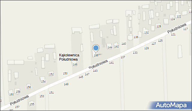 Kąkolewnica, Południowa, 146, mapa Kąkolewnica