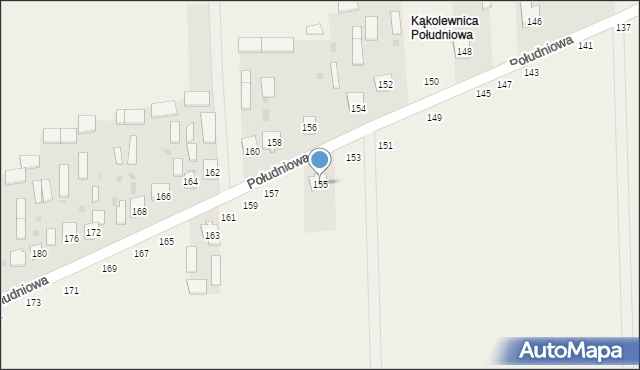 Kąkolewnica, Południowa, 155, mapa Kąkolewnica