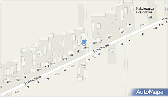 Kąkolewnica, Południowa, 162, mapa Kąkolewnica