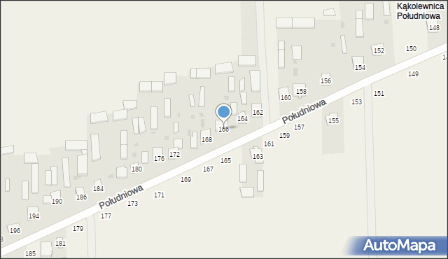 Kąkolewnica, Południowa, 166, mapa Kąkolewnica