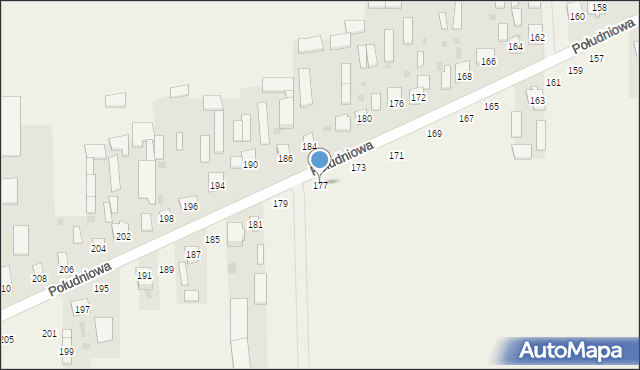 Kąkolewnica, Południowa, 177, mapa Kąkolewnica