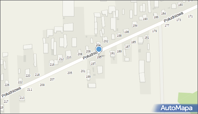 Kąkolewnica, Południowa, 195, mapa Kąkolewnica