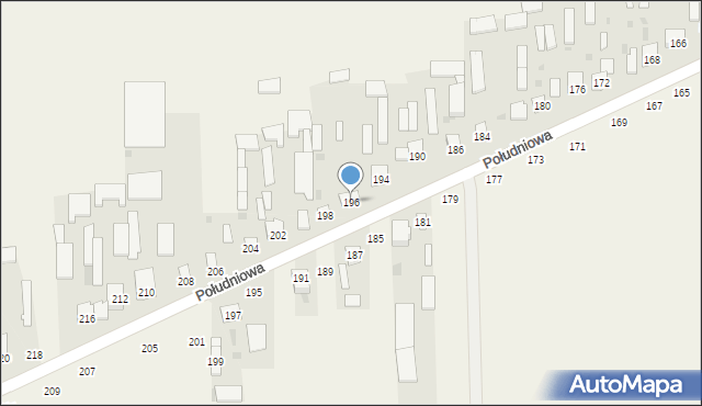 Kąkolewnica, Południowa, 196, mapa Kąkolewnica