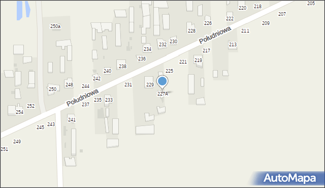 Kąkolewnica, Południowa, 227A, mapa Kąkolewnica