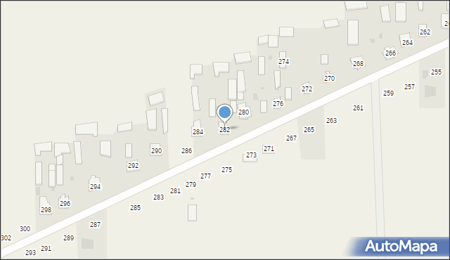 Kąkolewnica, Południowa, 282, mapa Kąkolewnica