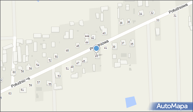 Kąkolewnica, Południowa, 43, mapa Kąkolewnica