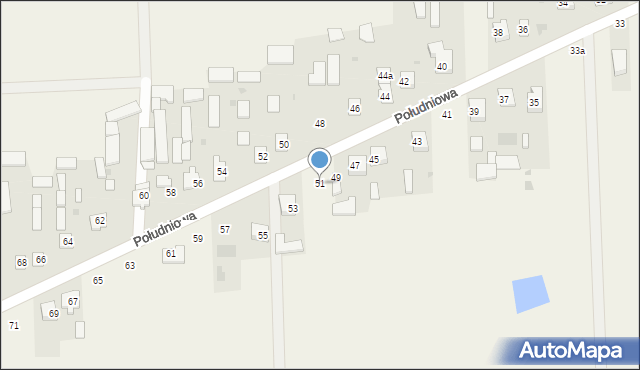 Kąkolewnica, Południowa, 51, mapa Kąkolewnica