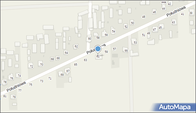 Kąkolewnica, Południowa, 61, mapa Kąkolewnica