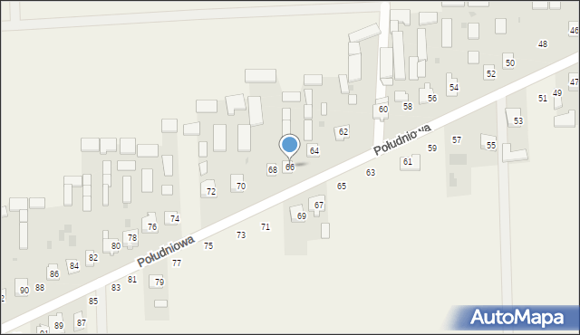 Kąkolewnica, Południowa, 66, mapa Kąkolewnica