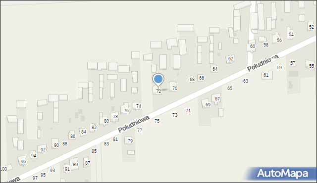 Kąkolewnica, Południowa, 72, mapa Kąkolewnica