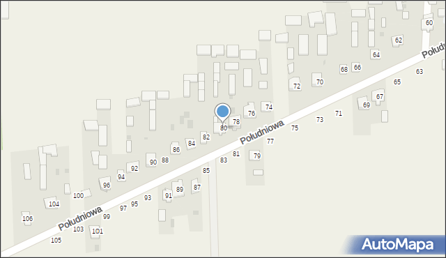 Kąkolewnica, Południowa, 80, mapa Kąkolewnica