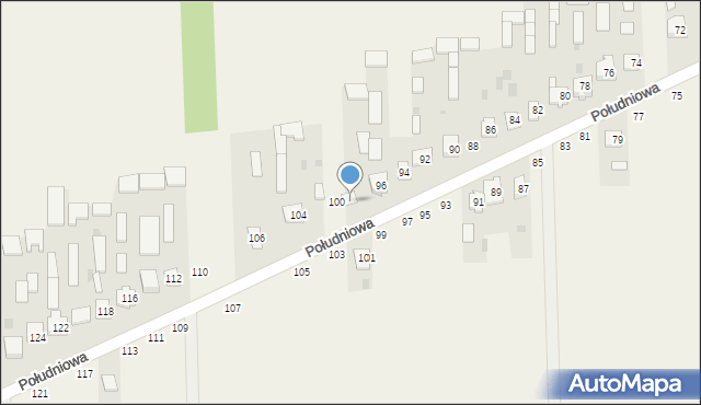 Kąkolewnica, Południowa, 98, mapa Kąkolewnica