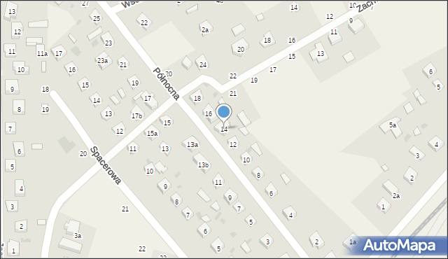 Kaliska, Północna, 14, mapa Kaliska