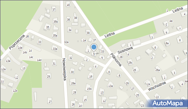 Kaliska, Poprzeczna, 3, mapa Kaliska