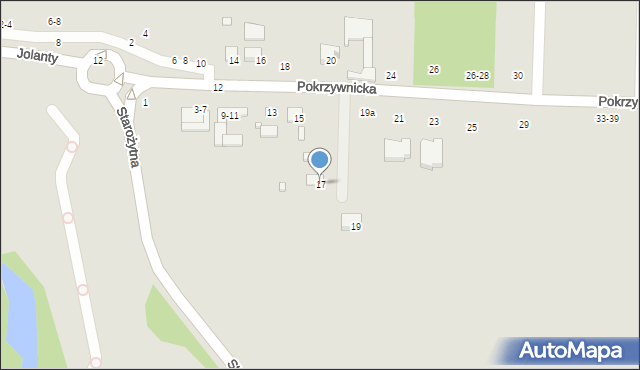 Kalisz, Pokrzywnicka, 17, mapa Kalisza
