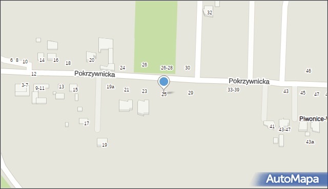 Kalisz, Pokrzywnicka, 25, mapa Kalisza