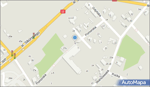 Kalisz, Pomorska, 4, mapa Kalisza