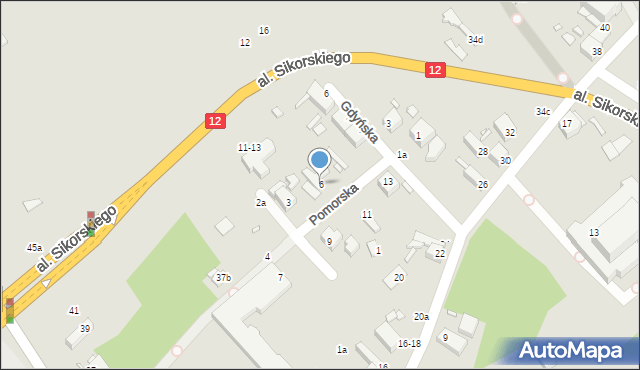 Kalisz, Pomorska, 6, mapa Kalisza